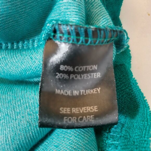 Vintage La Serren Swim Cover Up House Dress Women Small Jade Green Zip Flower - Picture 4 of 7